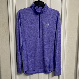 COPY - Under Armour - Long Sleeve - Purple Heather - 3/4 Pull Over